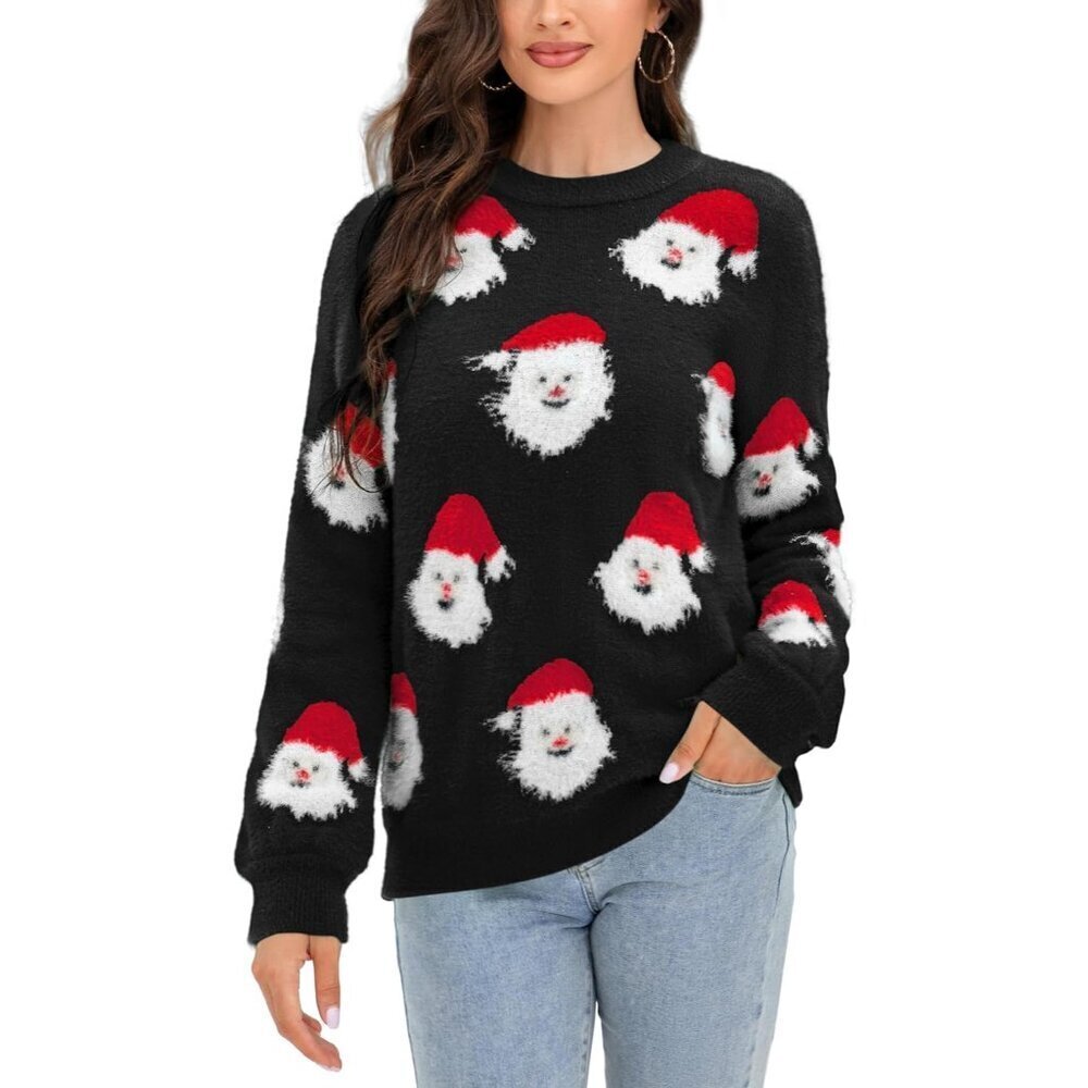 Women’s Christmas Sweater Funny Santa Tree Snowman Xmas Pullover Warm